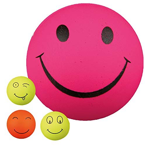 4 Pelotas Smiley Gomaespuma 6 cm TRIXIE juguete para perros