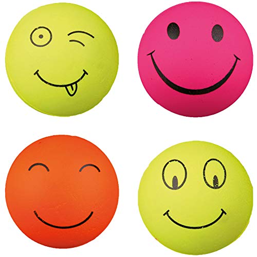 4 Pelotas Smiley Gomaespuma 6 cm TRIXIE juguete para perros