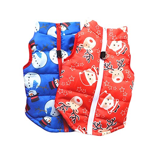 Abrigos para cachorros para perros pequeños Ropa de Navidad Papá Noel Muñeco de nieve Reno Abrigos de invierno para cachorros Chaquetas para perros pequeños Disfraz de Navidad para perro pequeño