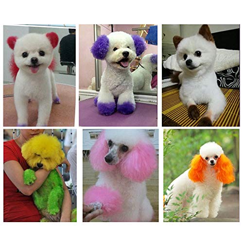 AchidistviQ 100ml Profesional Mascotas Manchas Anti Alérgico Gato Perro Tinte para el Cabello Crema Colorante Agente Perro Cuidado del Cabello Desteñido Tinte De Cabello Rosa Cereza