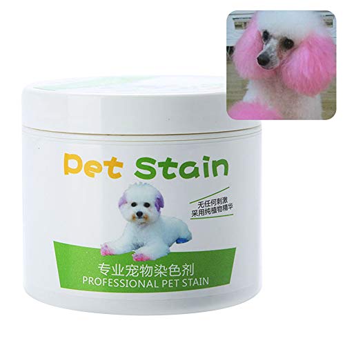 AchidistviQ 100ml Profesional Mascotas Manchas Anti Alérgico Gato Perro Tinte para el Cabello Crema Colorante Agente Perro Cuidado del Cabello Desteñido Tinte De Cabello Rosa Cereza