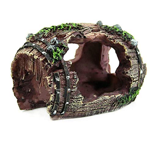 Adornos De Decoración De Acuarios Acuarios 9 Estilo Resina Acuario Adorno Decoración De La Casa Cueva De Piedra Pecera Naufragio Barco Barril Roca Escondite Para Peces Camarones @ 9 1 Piezas