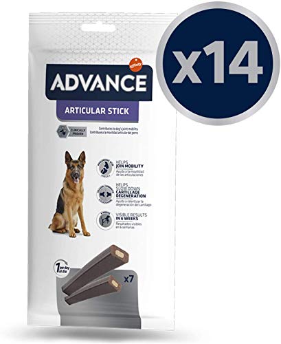 ADVANCE Snacks, Articular Stick para Perro - Paquete de 14 x 155gr - Total 2170gr