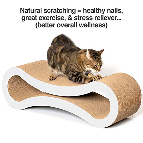 Anjing Rascador para Gatos Lounge Cloud, construcción de cartón Superior Color Blanco