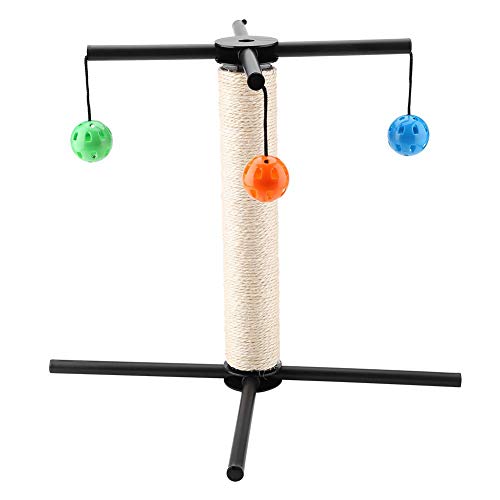 Árbol para gatos, poste de escalada para gatos con cuerda de sisal, aparador portátil para gatitos