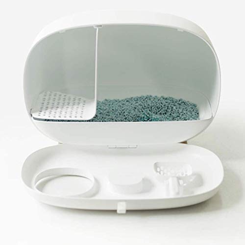 Arenero Gatos Arenero Para Gatos Caja Arena Gato Caja de arena for gatos, gato WC construcción cerrada de la caja de arena for gatos de lujo con arena for gatos de la cucharada for los gatos, fácil de