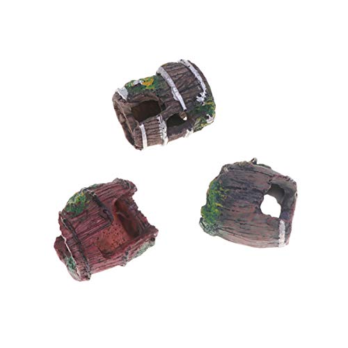 Balacoo 3 Piezas de Resina de Barril Roto Decoraciones de Acuario Pecera Adorno de Paisajismo Vívido Único Elegante Adorno de Acuario Hogar Artesanía Paisajismo Decoración