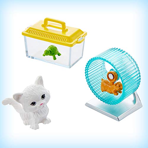 Barbie Tienda de mascotas Muñeca con establecimiento de animales y accesorios para mascotas de juguete (Mattel GRG90)