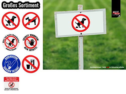 BIKE-label 900010-VA - Pegatina 3D para prohibición de perros y perros (90 x 90 mm)