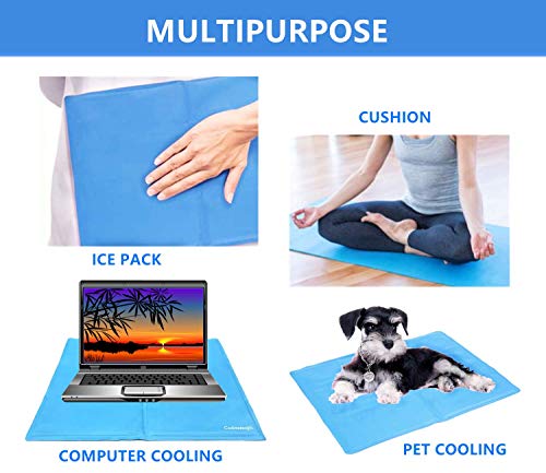 Cadosoigh Alfombra refrescante para Perro Alfombra de Refrigeración Animales Mascotas Colchoneta Cama Manta Refrigerante Automática Ideal para para Perros Gatos en Verano(120 * 70 CM)