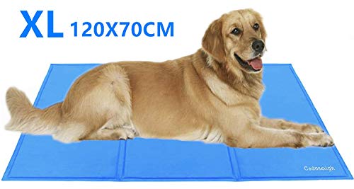 Cadosoigh Alfombra refrescante para Perro Alfombra de Refrigeración Animales Mascotas Colchoneta Cama Manta Refrigerante Automática Ideal para para Perros Gatos en Verano(120 * 70 CM)