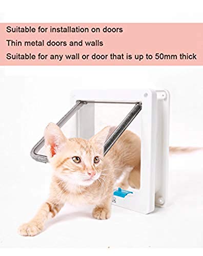 Caidi - Gatita para Gato con túnel y Tapa para Gatos, con Cerradura para Gatos pequeños y Gatos Mate, Cerradura, fácil de Instalar, Cerradura de 4 Posiciones