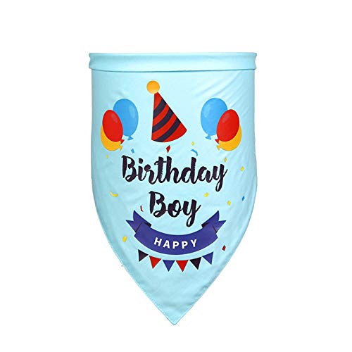 Camidy Perro Cumpleaños Bandana Hat Happy Birthday Boy Girl Print Babero Bufanda Y Sombrero Pet Fashion Birthday Outfits for Dog Cat