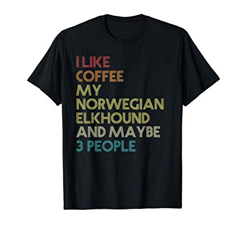 Cazador De Alces Noruego Perro Norwegian Elkhound Dog Café Camiseta