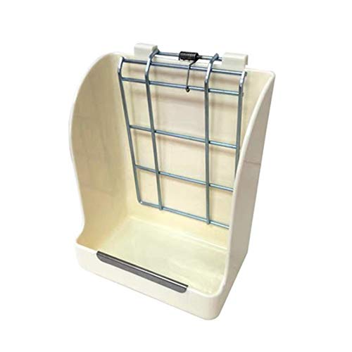 Comedero para Conejo,Alimentador de Heno Comedero de Heno Alimentador de Henoc Portátil Menos Desperdiciado,Heno Alimentador Comedero para Conejos,Cobayas,Chinchilla,Dispensador de Alimentos(Blanco)