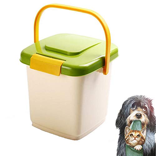 Contenedor de Almacenamiento Hermético 4KG para Alimentos para Mascotas, con Medición Scoop Seal Hebillas De Plástico para Mascotas Perro Gato Animal Animal Dispensador de Comida Seca