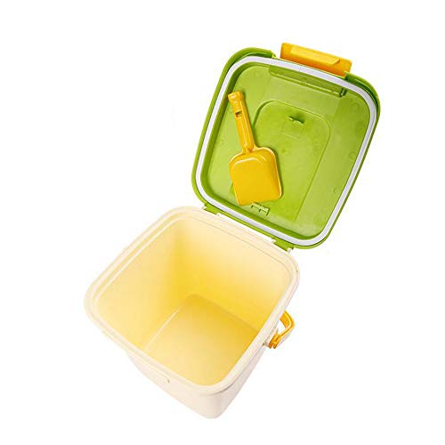 Contenedor de Almacenamiento Hermético 4KG para Alimentos para Mascotas, con Medición Scoop Seal Hebillas De Plástico para Mascotas Perro Gato Animal Animal Dispensador de Comida Seca