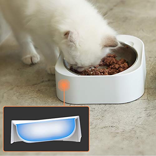 Cuencos Para Gatos Tazón de acero inoxidable Perros Gatos Tazón fuente alimentaria de la bandeja del alimentador del alimento WaterFeeding Plato Pequeño Medio extraíble antideslizante no es la punta A