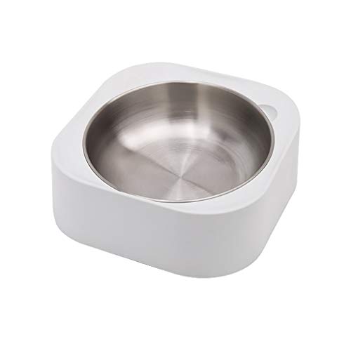 Cuencos Para Gatos Tazón de acero inoxidable Perros Gatos Tazón fuente alimentaria de la bandeja del alimentador del alimento WaterFeeding Plato Pequeño Medio extraíble antideslizante no es la punta A