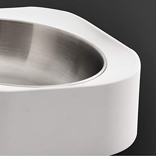Cuencos Para Gatos Tazón de acero inoxidable Perros Gatos Tazón fuente alimentaria de la bandeja del alimentador del alimento WaterFeeding Plato Pequeño Medio extraíble antideslizante no es la punta A