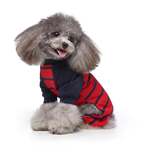 Datouya Ropa de Perro Ropa de hogar Ropa de algodón Ropa de hogar Pijamas de Cuatro Patas roja Ropa cómoda para Perros (Color : Red, Size : X-Large)