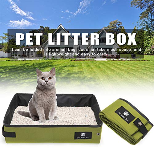 DC CLOUD Arena Gatos Bandeja Caja Arena Gato Pet Toilet Rabbit Litter Tray Cat Litter Tray Small Dog Travel Accessories Self Cleaning Cat Litter Tray Green,s