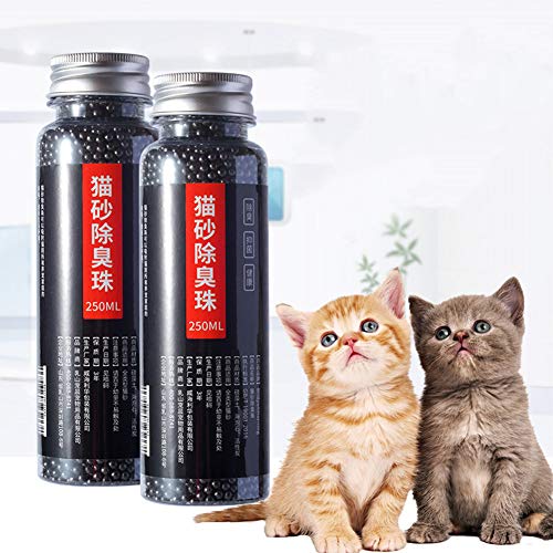 Desodorante de arena para gatos N/A Pets con cuentas de carbón activado, absorbe el olor de gatos suministros de limpieza