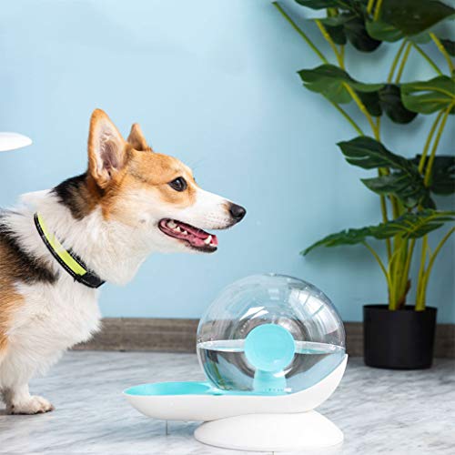 Dispensador de agua para perros, bebedero por gravedad del gato Forma de caracol Fuente automática de agua para gatos Dispensador de tazón de agua para perros - Nivel de agua fácil de ver- 2.8L
