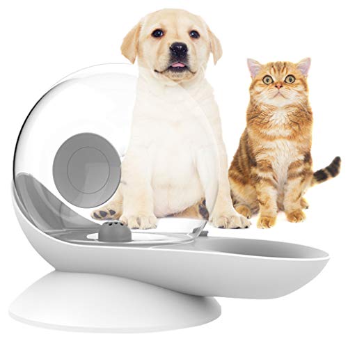 Dispensador de agua para perros, bebedero por gravedad del gato Forma de caracol Fuente automática de agua para gatos Dispensador de tazón de agua para perros - Nivel de agua fácil de ver- 2.8L
