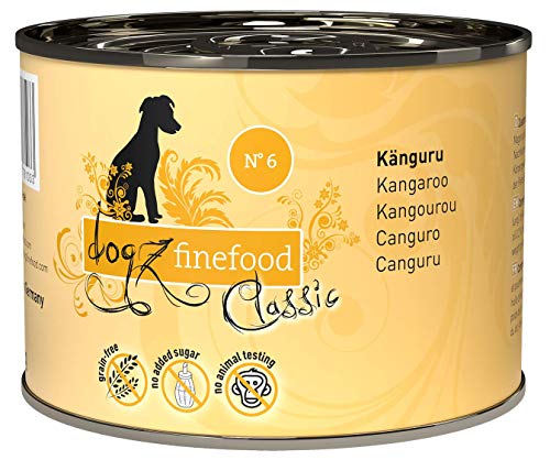 Dogz finefood Perros Forro No. 6 Canguro 200 g, 6 Unidades (6 x 200 g)