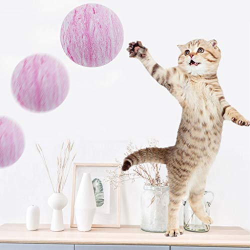 ECMQS - Juego de 10 pelotas de espuma natural para gatos