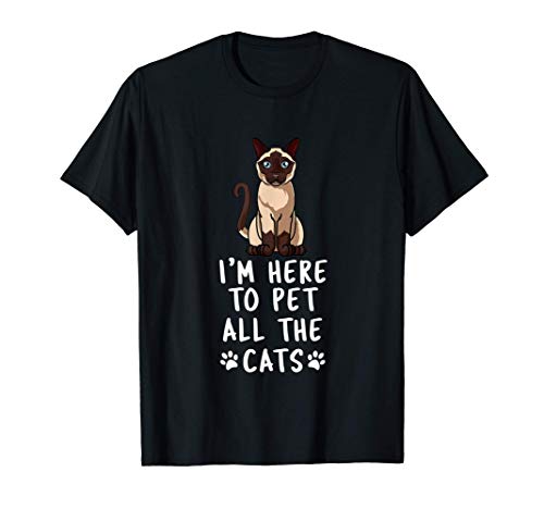 Estoy aquí para acariciar todos los gatos, el gracioso gato Camiseta