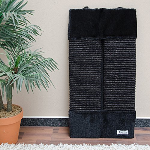 eyepower Rascador con felpa para esquinas interiores y exteriores S: 50x22 cm Negro