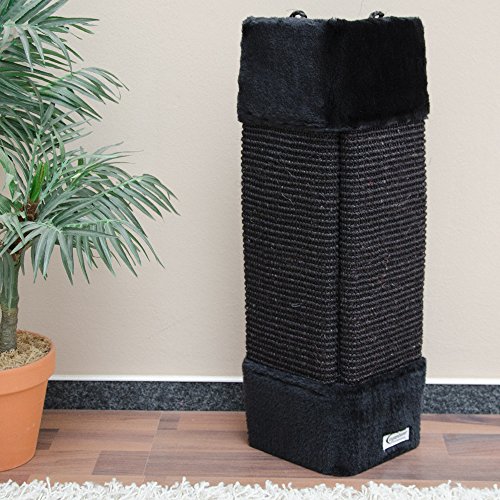 eyepower Rascador con felpa para esquinas interiores y exteriores S: 50x22 cm Negro
