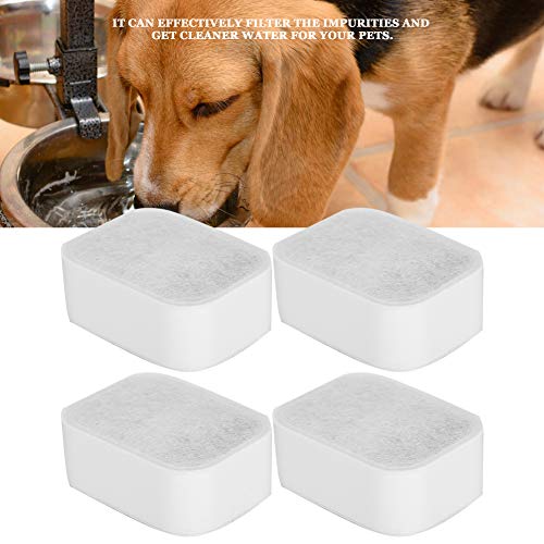 Fdit 4 Uds Filtro de Repuesto para Fuente para Mascotas, Cartuchos de Filtro para Fuente de Agua para Mascotas para dispensador automático de Agua para Flores, Fuente para Beber(Filtro Lotus 4 + 1)