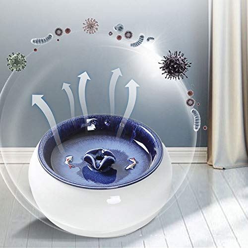 Fuente de agua potable eléctrica de cerámica para gatos para gatos, perros, cuenco para beber, dispensador automático de fuente de agua para gatos, cuenco para mascotas de 1,5 l, ultra silencioso
