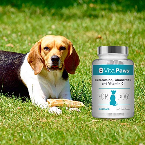 Glucosamina, Condroitina y Vitamina C para Perros - 120 Cápsulas - VitaPaws