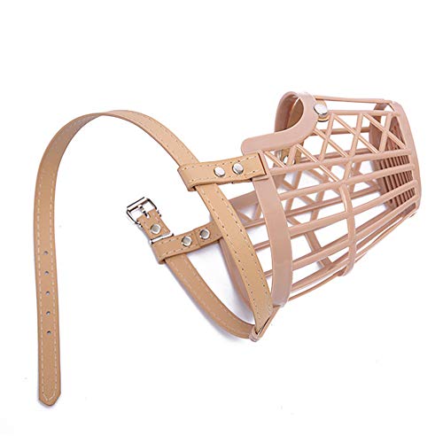 Gofeibao Bozal para Perros Bozal Perro Pequeño Bozal de Cesta para Perros Bozal para Perros Bull Terrier Bozales de Perro para Evitar ladrar Size-4
