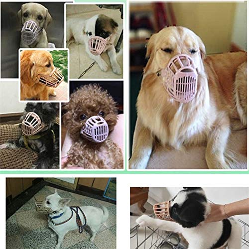Gofeibao Bozal para Perros Bozal Perro Pequeño Bozal de Cesta para Perros Bozal para Perros Bull Terrier Bozales de Perro para Evitar ladrar Size-4