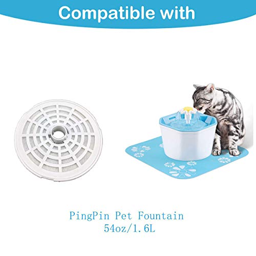 great-fyl Reemplazo de filtros de Fuente para Mascotas 5pcs filtros de carbón Activado para Gato Perro Bebiendo 3.9"