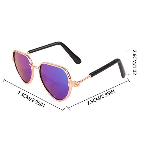 GuangLiu Gafas De Sol Perros Gafas para Perros Gafas para Gatos Ojo Gafas de protección Cachorro Gafas de Sol para Gafas Perro Gafas f