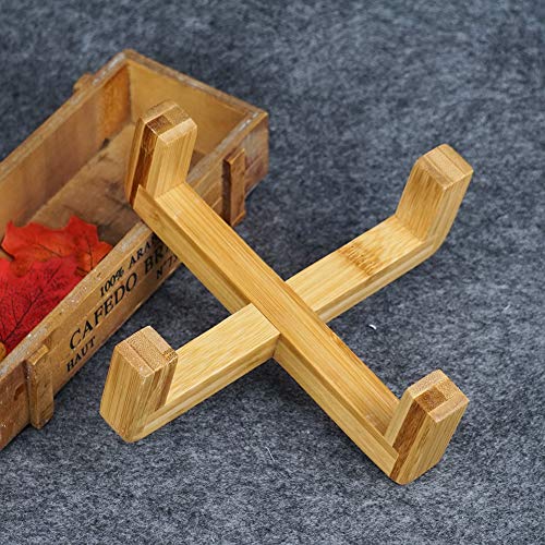 Hetoco Mármol Rosa Ceramica Comedero Perro y Comedero Gato - 850 ml - En un Elegante Soporte de bambú - También Adecuado para Perros Grandes/Grandes felinos