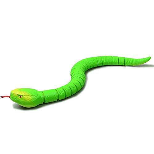 Huachaoxiang Juguete De Serpiente De Control Remoto para Gatos, con Batería Incorporada, Gatos, Juguetes, Actividad, Gatitos, Gato, Gato,Verde