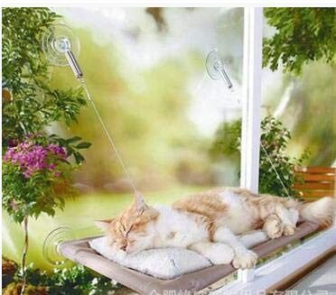 iFCOW Hamaca para ventana de gato, ventana de gato, perca, ahorro de espacio, montaje en ventana, estante para gatito