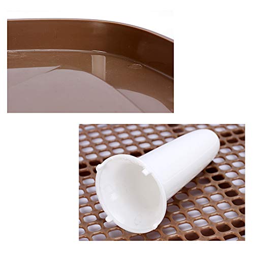 Inodoro de entrenamiento para perros, valla para orinal, inodoro para perro, bandeja para orinal, soporte para almohadilla para cachorros con poste extraíble para perros y gatos
