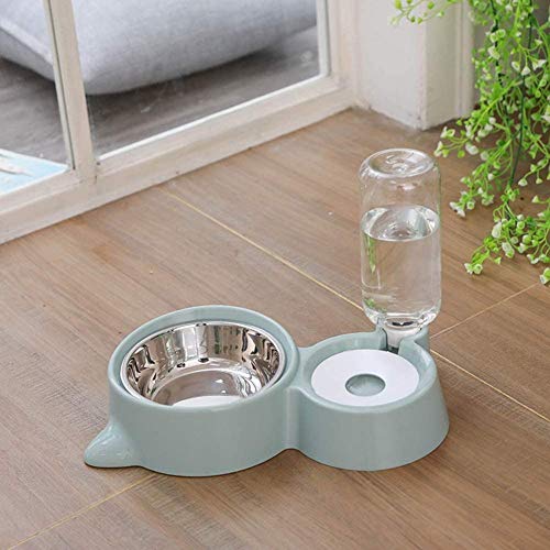 JCT Gato Perro Cuenco Tazones De Perro Gato Comedero De Agua Para Mascotas, 2 en 1, Para Gatos, Alimentador De Agua Para Mascotas, Cuenco De Alimentación Para Mascotas