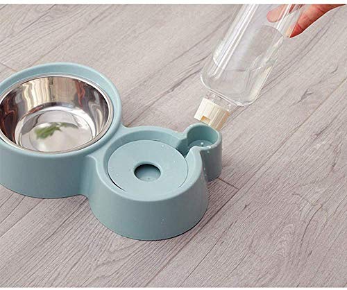 JCT Gato Perro Cuenco Tazones De Perro Gato Comedero De Agua Para Mascotas, 2 en 1, Para Gatos, Alimentador De Agua Para Mascotas, Cuenco De Alimentación Para Mascotas