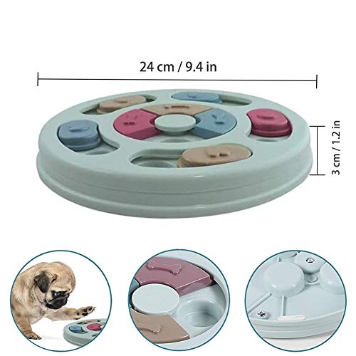 Juguetes de Rompecabezas para Perros Alimentador de Rompecabezas Lento con Antideslizante, Alimentador de Rompecabezas para Perros