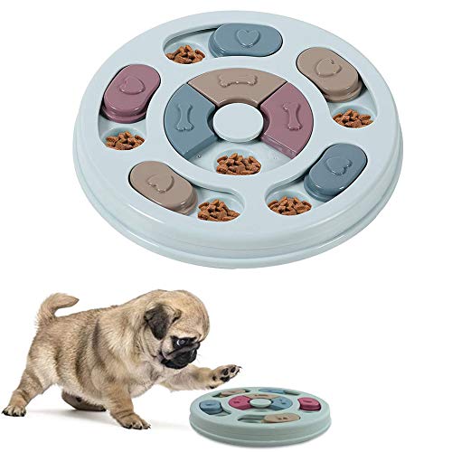 Juguetes de Rompecabezas para Perros Alimentador de Rompecabezas Lento con Antideslizante, Alimentador de Rompecabezas para Perros