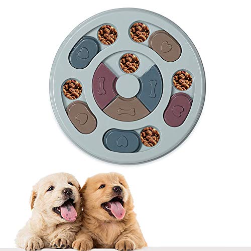 Juguetes de Rompecabezas para Perros Alimentador de Rompecabezas Lento con Antideslizante, Alimentador de Rompecabezas para Perros